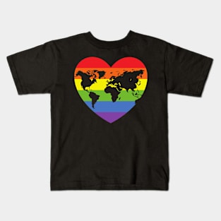 LGBT, LGBT Heart, LGBT Shirt, LGBT Love, LGBT Gift, Heart LGBT Kids T-Shirt